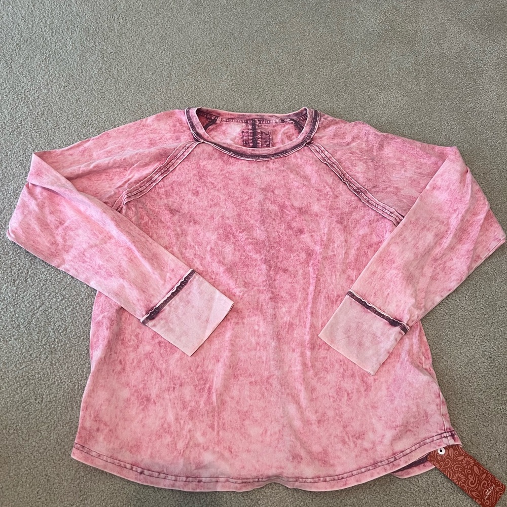 SHEIN Pink Tie-Dye Long Sleeve